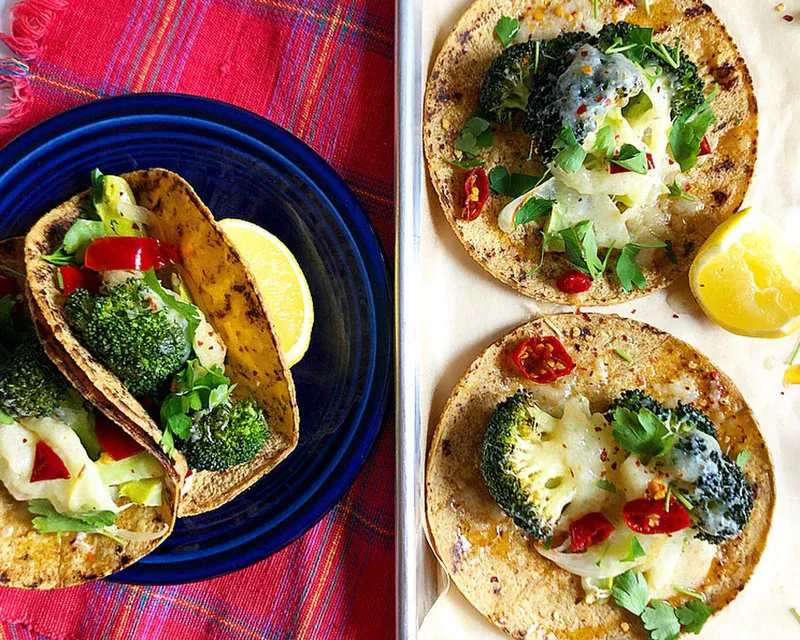 Roasted Broccoli and Cheddar Taco Recipe