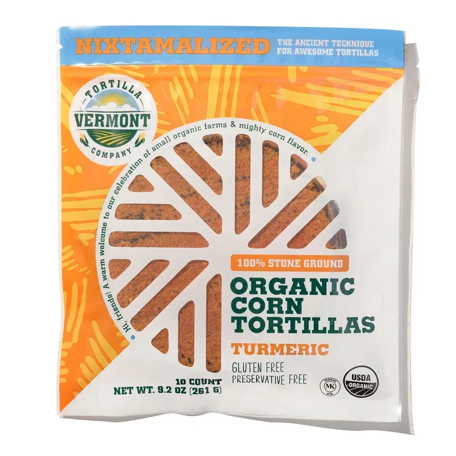 6 inch turmeric organic corn tortillas — photo 1