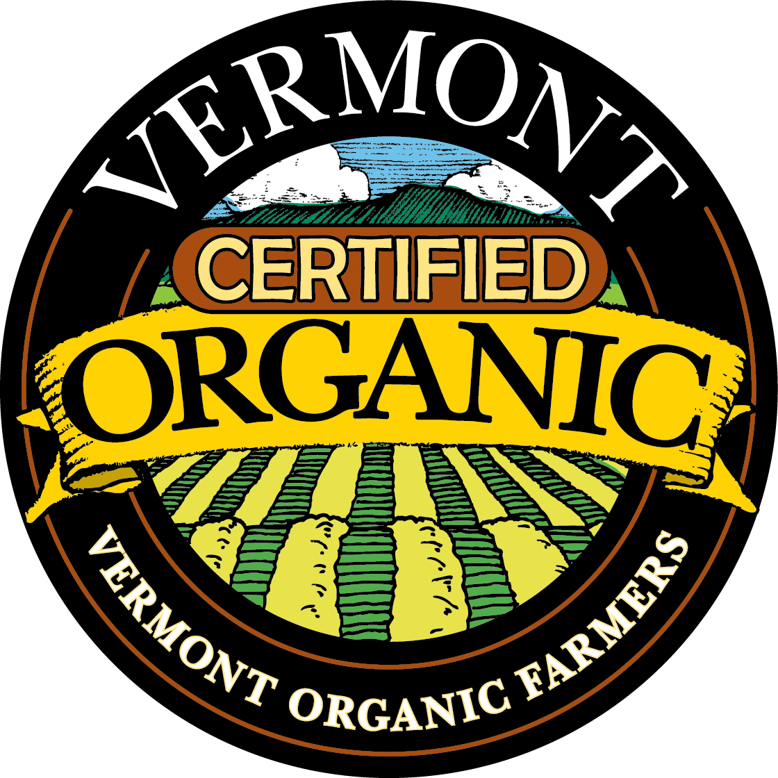 Official Vermont Organic Farmers certified organic seal