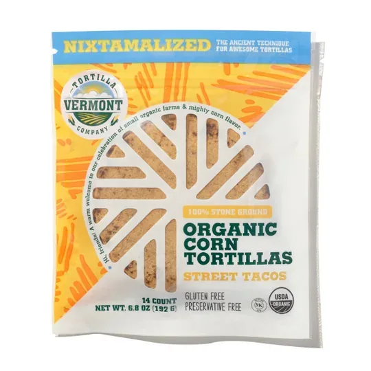 4 inch organic stone ground corn tortillas