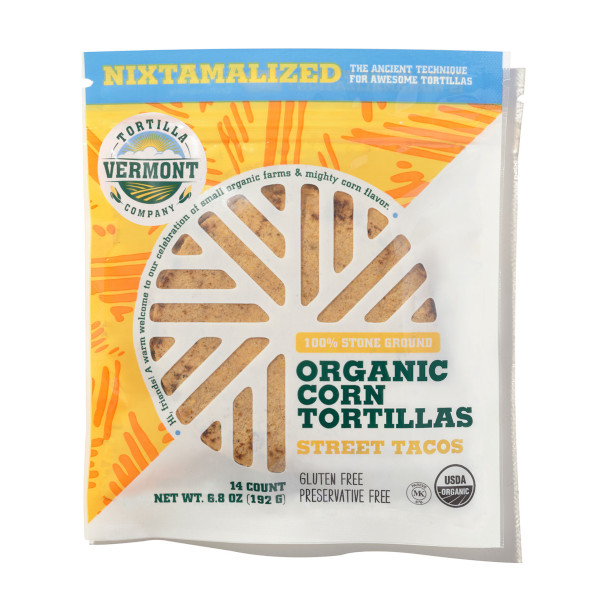4 inch organic stone ground corn tortillas