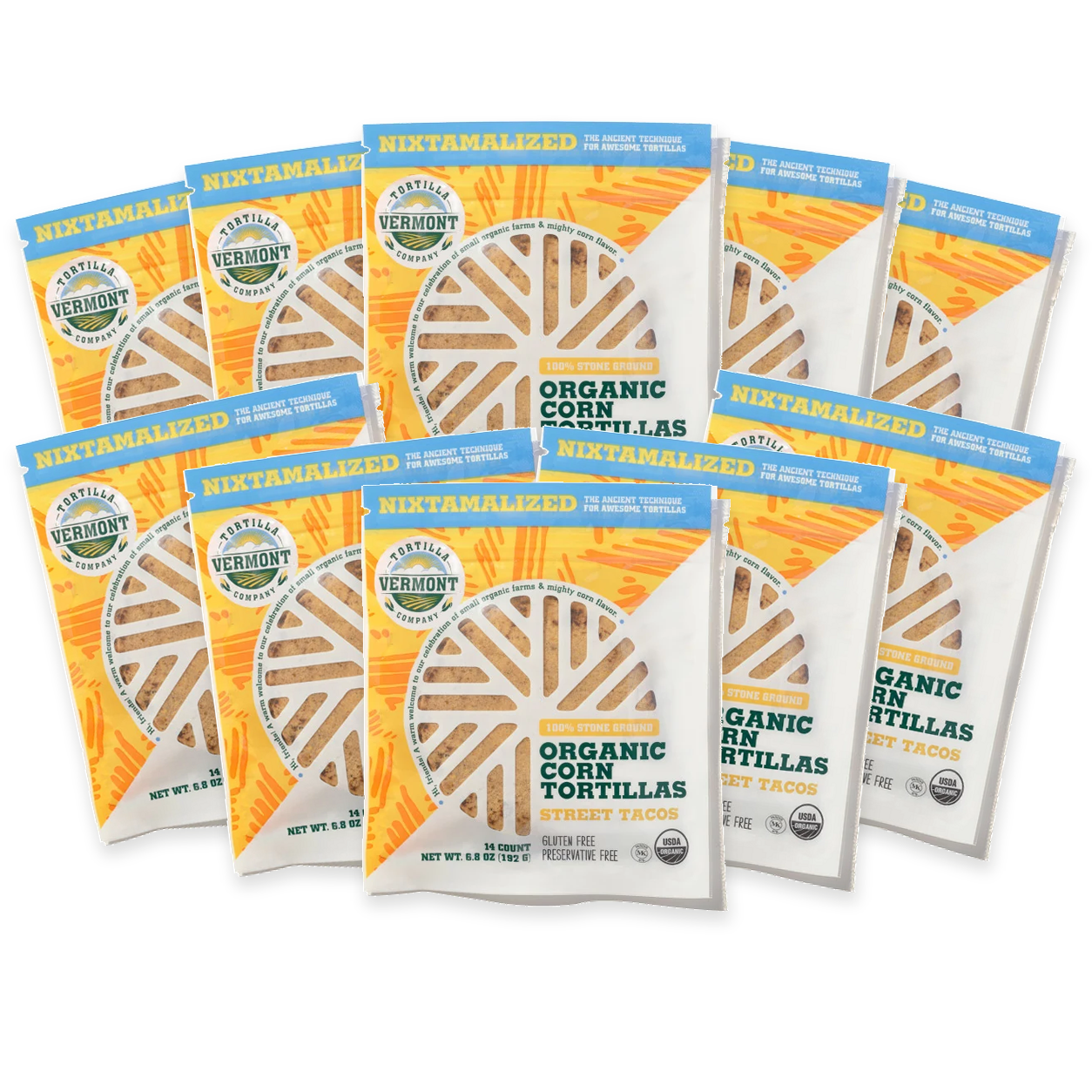Ten packs of 4-inch Street Taco tortillas