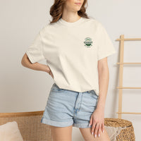Ivory Classic Emblem Chest Print T-shirt, small Classic Emblem left-chest print shown on a model
