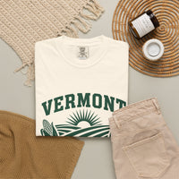 Ivory Fields & Sun Full-Front T-shirt, folded shirt styled with casual clothing and accessories