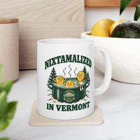 11 oz Nixtamalized in Vermont mug, lifestyle view