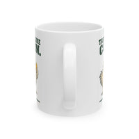 11 oz Tastes Like Corn mug, handle view