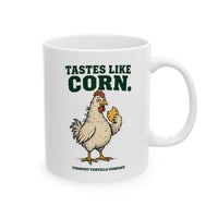 11 oz Tastes Like Corn mug, side 2 view